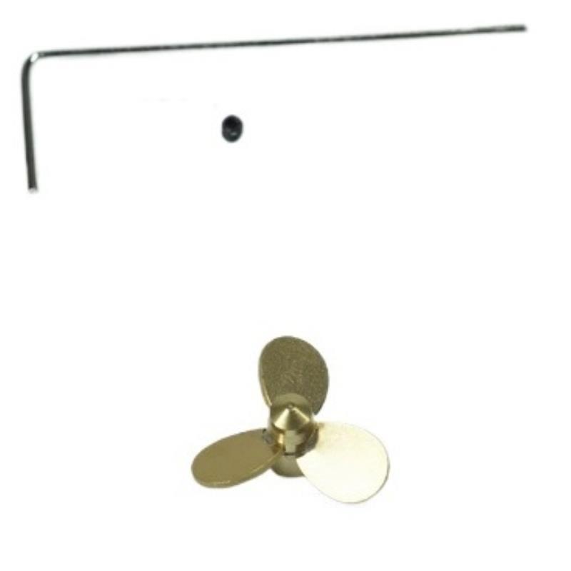 Rc Boat Metal Propeller Copper 3 Blade - 14mm 3枚羽根銅製プロペラ RCボート 1/108スケール 1.5mmシャフト 1個