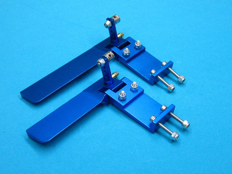 Rc Boat Rudder Aluminum Water Pickup - ブルー 75mm 95mm CNC アルミニウム ウォーターピックアップラダー、電動およびニトロ