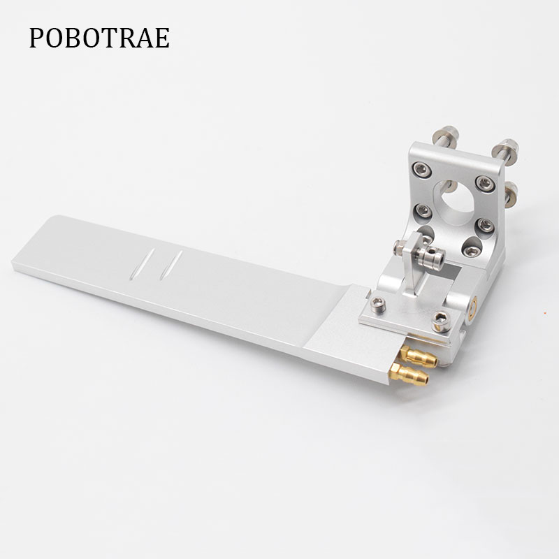 Rc Boat Rudder Aluminum Water Pickup - 高品質CNCアルミ合金製ラダー 68x160mm/68x180mm デュアルウォーターピックアップ付きラダー 23-26ccガスエンジンRCボート用