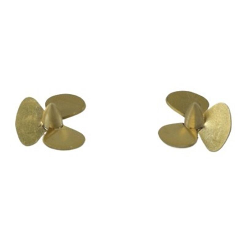 Rc Boat Metal Propeller Copper 3 Blade - 12.4mm 3枚羽根銅製プロペラセット RCボート用 1/1.5mmシャフト CW CCW