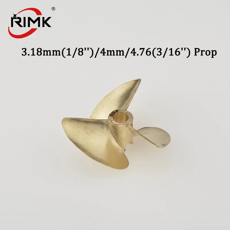 Rc Boat Metal Propeller Copper 3 Blade - RCボート用3枚羽根プロペラ、銅製プロペラ、外径36mm/37mm、3.18mm(1/8インチ)/4mm/4.76(3/16インチ)プロペラシャフト用ボートスクリュー