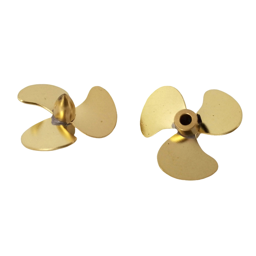 Rc Boat Metal Propeller Copper 3 Blade - RCボートプロペラ 2mm 19mm 銅製プロペラ 3枚羽 ミニプロップ