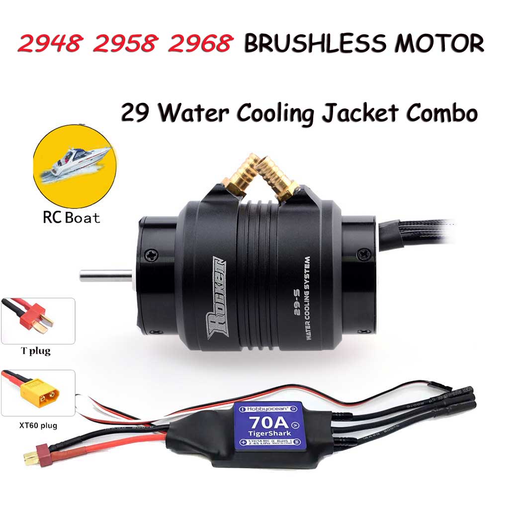 Rc Boat Water Cooling Jacket Motor - ブラシレス水冷ジャケット,escコンボ,rcボート,ROCKET-RC 2968 2958 29-s 29-l,70a,traxxas blast