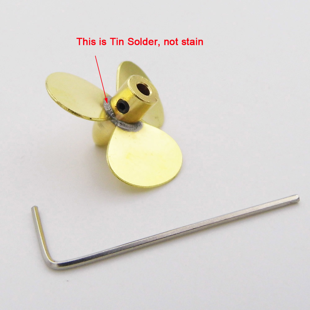 1PC 12 ミリメートル 14 ミリメートル 16 ミリメ - Rc Boat Metal Propeller Copper 3 Blade のレビューと価格