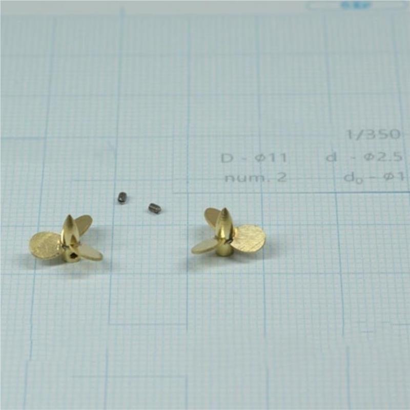 11mm 3枚羽根銅製プロペラセット RCボート 1/350 - Rc Boat Metal Propeller Copper 3 Blade のレビューと価格