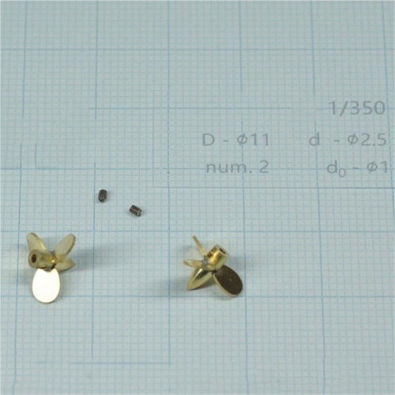 11mm 3枚羽根銅製プロペラセット RCボート 1/350 - Rc Boat Metal Propeller Copper 3 Blade のレビューと価格