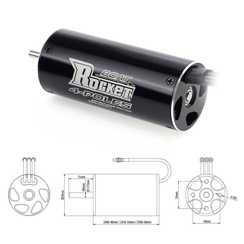 UniFlyROCKET-RC 2948/2958/2968 - Rc Boat Water Cooling Jacket Motor のレビューと価格
