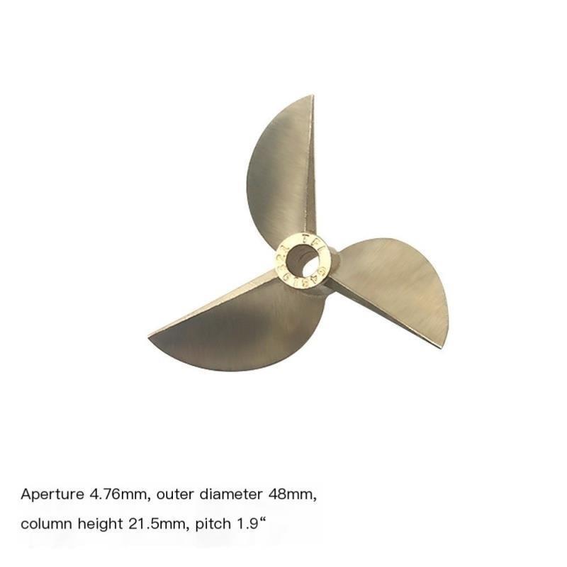 RCモデルボート用銅製プロペラ 3枚羽根 48mm 4.76 - Rc Boat Metal Propeller Copper 3 Blade のレビューと価格