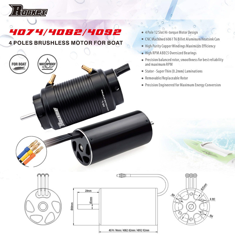 リモートコントロールカー用水冷ジャケット,4074 4082 - Rc Boat Water Cooling Jacket Motor のレビューと価格