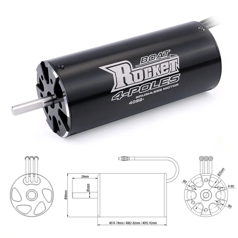 UniFlyRocket-RC 4074 4082 4092 - Rc Boat Water Cooling Jacket Motor のレビューと価格