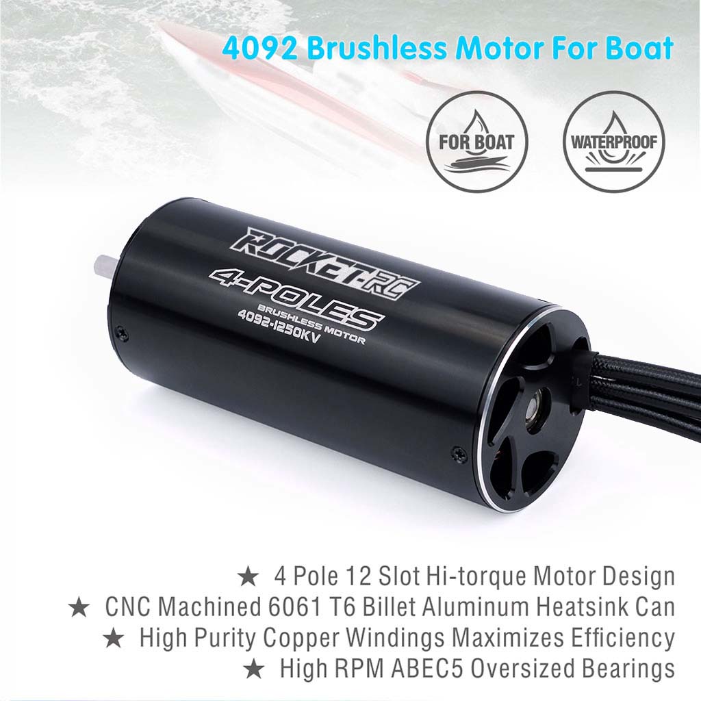 Rocket-RC 4092 1250KV 1520KV 防 - Rc Boat Water Cooling Jacket Motor のレビューと価格