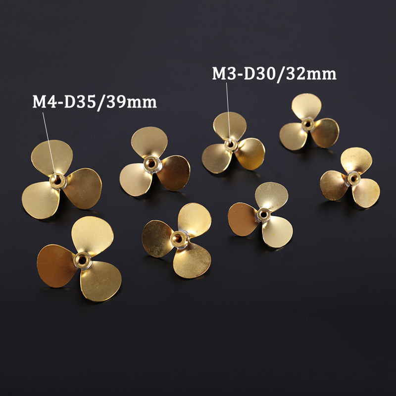 1pc 銅 3 ブレードプロペラ Φ2mm/M3/M4 ミニ - Rc Boat Metal Propeller Copper 3 Blade のレビューと価格