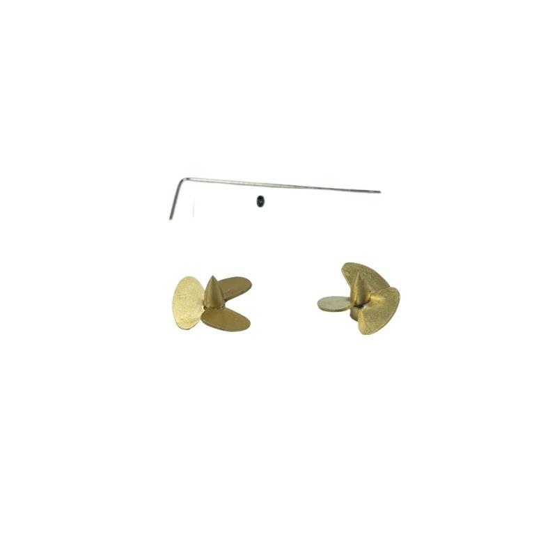13.5mm 3枚羽根銅製プロペラセット RCボート 1/1 - Rc Boat Metal Propeller Copper 3 Blade のレビューと価格
