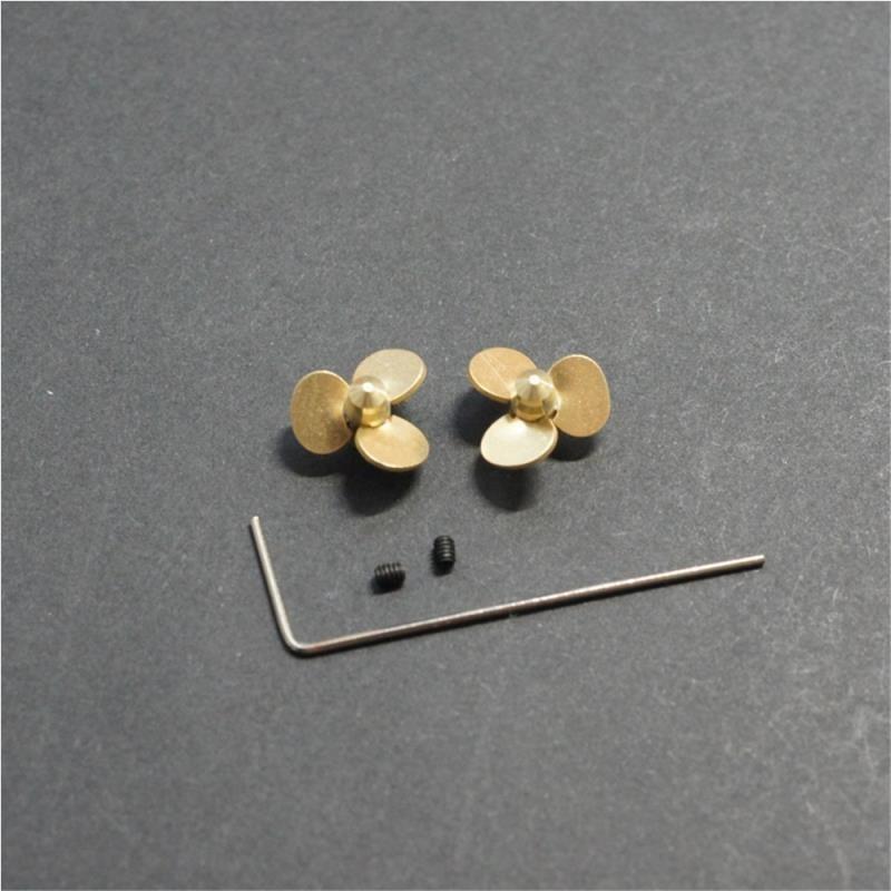 RCボート用銅製プロペラ 3枚羽根 11mm 1.6mmシャ - Rc Boat Metal Propeller Copper 3 Blade のレビューと価格