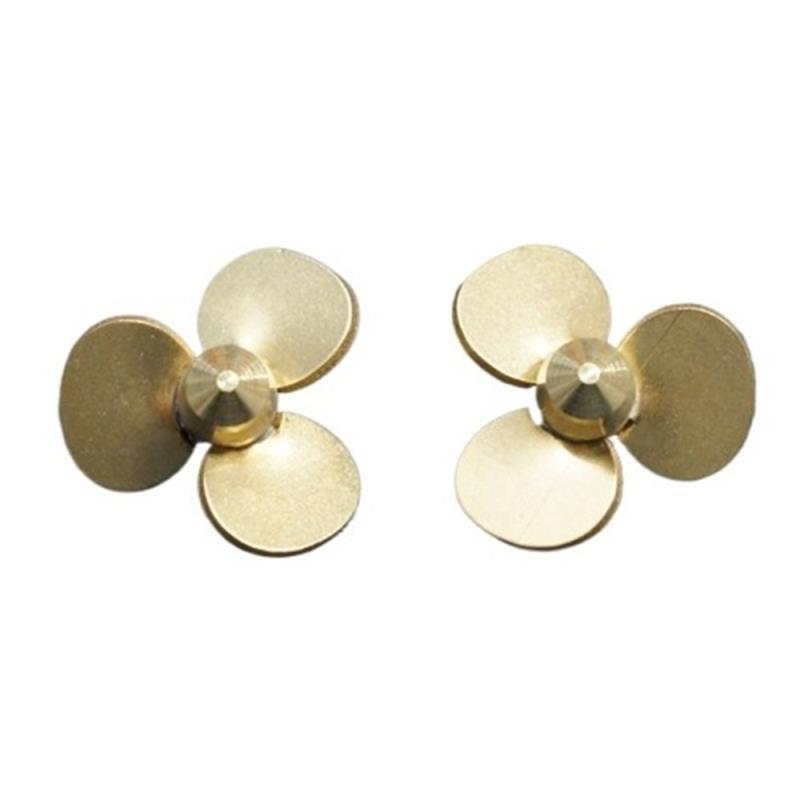 RCボート用銅製プロペラ 3枚羽根 11mm 1.6mmシャ - Rc Boat Metal Propeller Copper 3 Blade のレビューと価格
