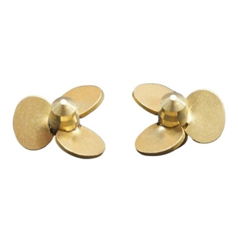RCボート用銅製プロペラ 3枚羽根 11mm 1.6mmシャ - Rc Boat Metal Propeller Copper 3 Blade のレビューと価格