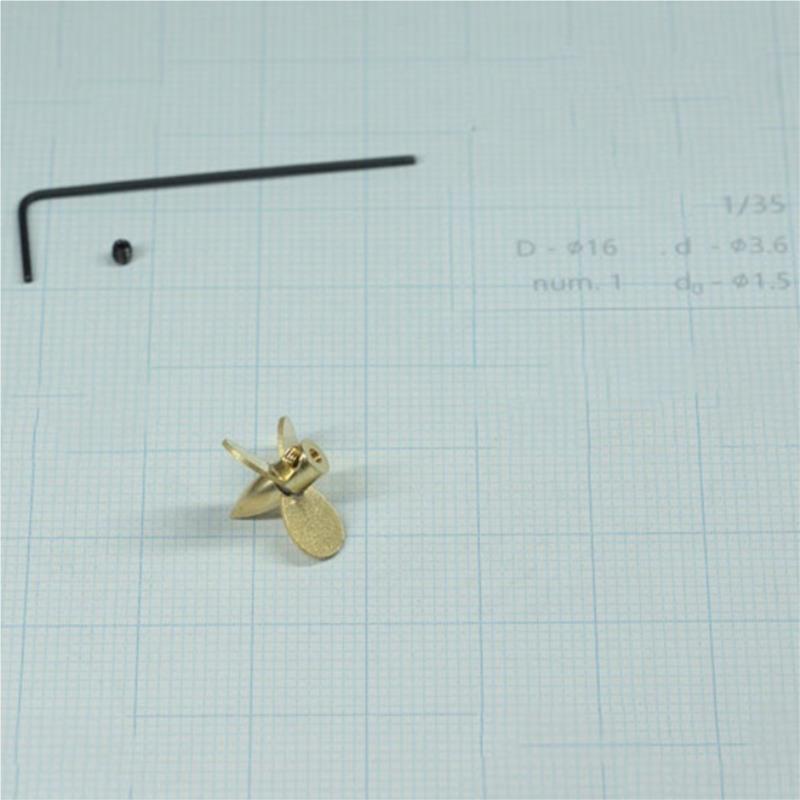 16mm 3枚羽根銅製プロペラ RCボート用 1.5mmシャ - Rc Boat Metal Propeller Copper 3 Blade のレビューと価格