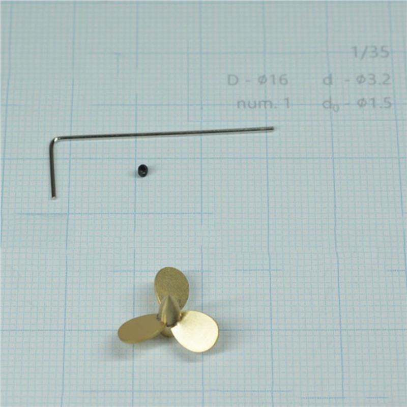 16mm 3枚羽根銅製プロペラ RCボート用 1.5mmシャ - Rc Boat Metal Propeller Copper 3 Blade のレビューと価格